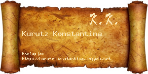 Kurutz Konstantina névjegykártya